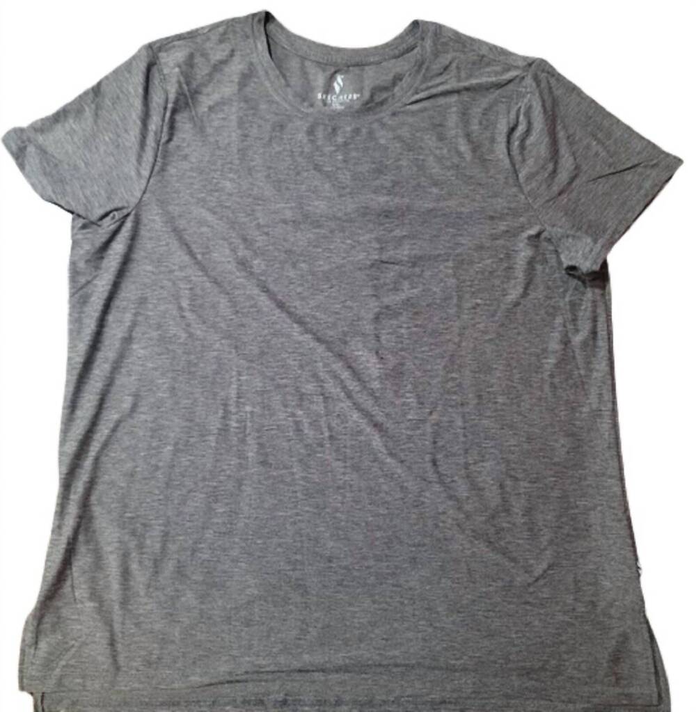 NEW SKECHERS women's go walk short sleeve t-shirt in gray
